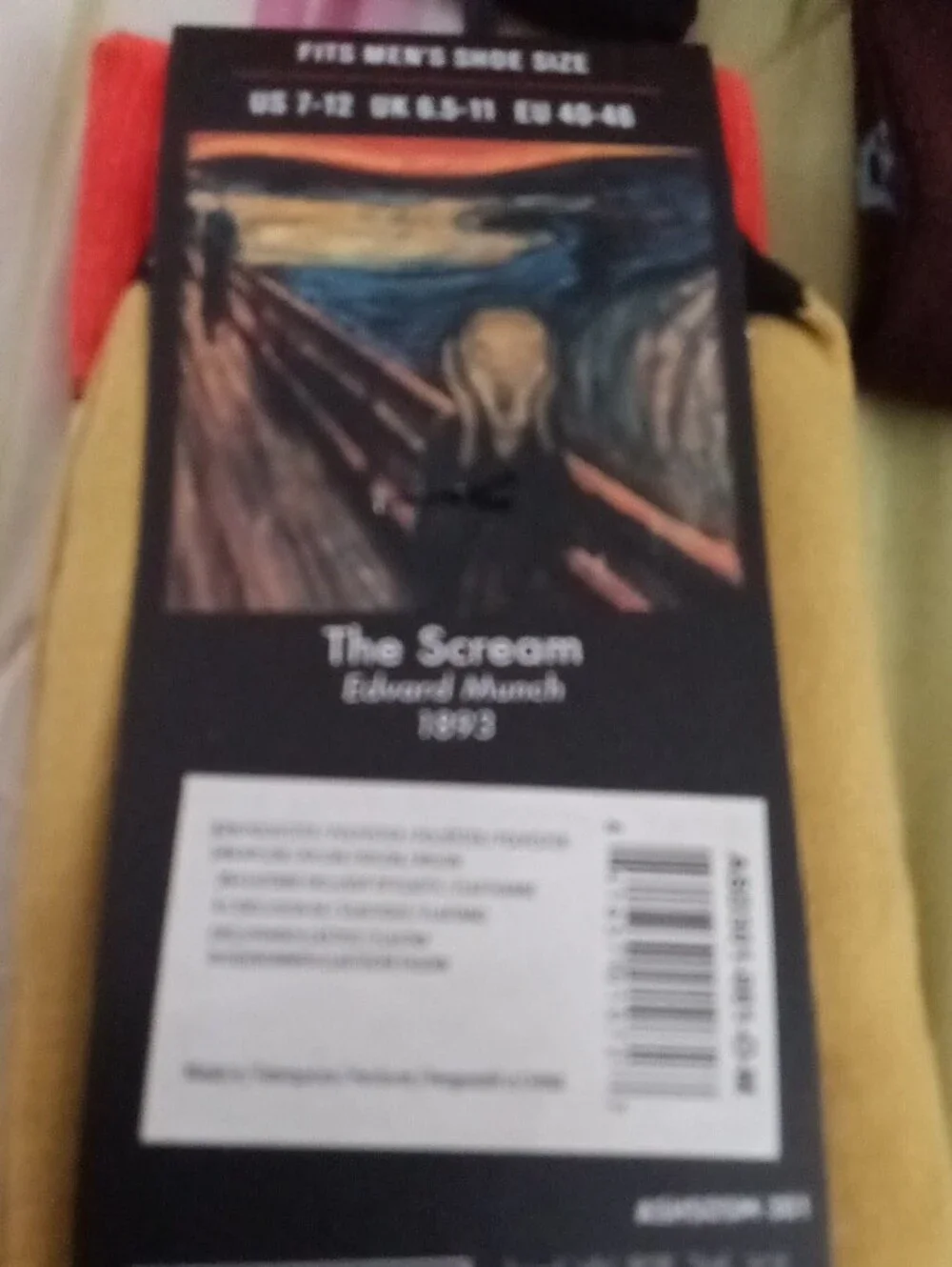 Men's Crew Socks - Assorted Art Prints in Black, Brown, Yellow, Blue
